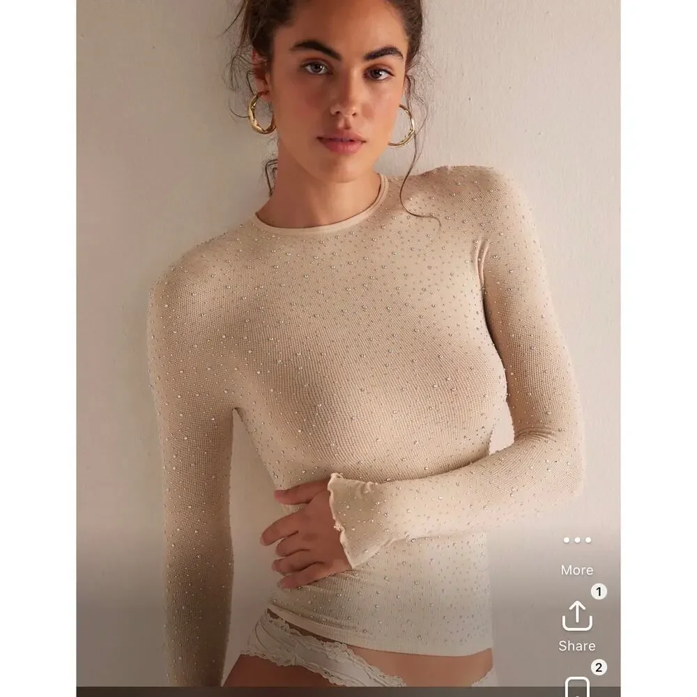 NWT $98. Free People Night Sky Layering Top - $98 MSRP Sized XS/Small